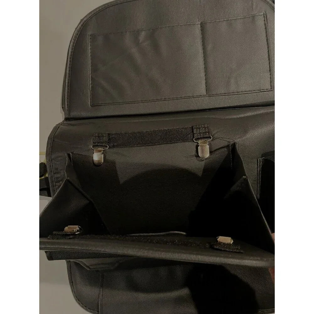 Back‎ Organizer With Foldable Tray Multifunctional Blk PU Leather Storage